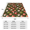 Bingfone red green coffee cup Print Flannel Fleece Blanket Throw