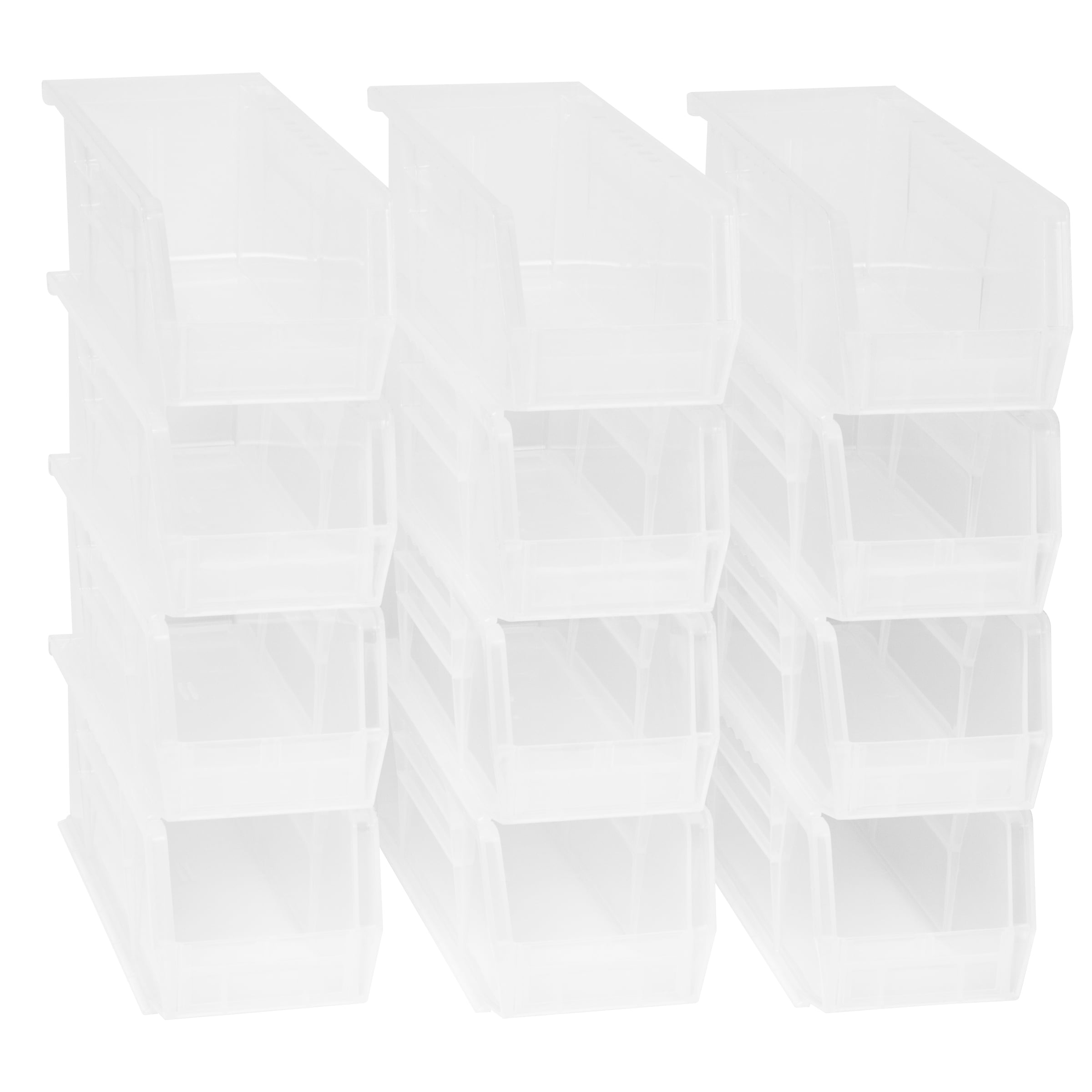 Stacking Plastic Storage Bin Container Set of 12 AkroMils 30224