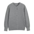 thumbnail image 5 of KEXE Sweaters For Girls Girls Black Cardigan Girls Cardigan Sweaters School Uniform Sweater V Neck Button Front Outerwear Light Gray 9-10 Years, 5 of 7