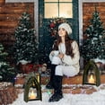 thumbnail image 5 of Rawiri Farol navideño, farol decorativo colgante para mesas interiores y chimeneas, patios al aire libre, decoración navideña, 5 of 5