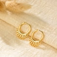 thumbnail image 4 of MEVECCO Hoop Earrings 14K Gold Plated Dainty Simple Handmade Jewelry for Women, 4 of 6