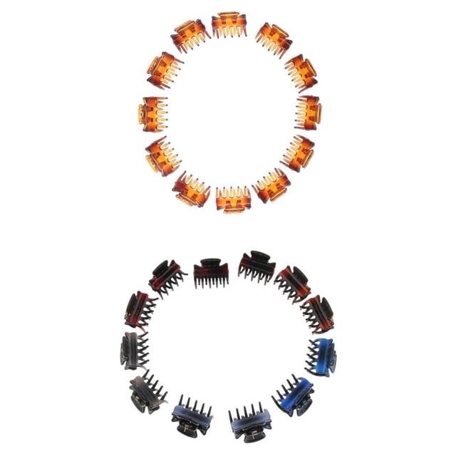 Paquete de 24 pinzas para el cabellero pequeñas para mujeres y niñas, horquilla de resina, pinzas para mandíbula de pulpo jinwen Mini pinzas para el cabello para niñas