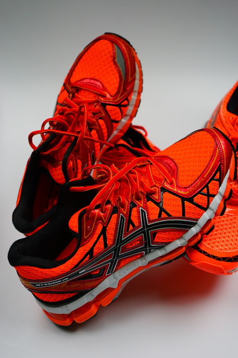 asics bright colored running shoes