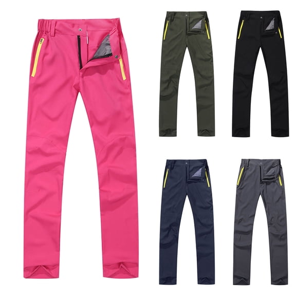 EaskTriop Women's Outdoor Pants Stretchy Lightweight Quick Dry Trousers with Zipper Pockets for Hiking Traveling Athletic Workout Active