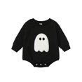 thumbnail image 2 of Elippeo Toddler Baby Sweatshirt Rompers 6 12 18 24 Months  Halloween Ghost Pattern Long Sleeve Jumpsuit for Newborn Infant Cute Clothes, 2 of 10