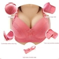 thumbnail image 6 of SMihono Trendy Push Up Bras for Womens Strappy Full Coverage Comfortable Plus Size Wirefree Bralettes Wireless Everyday Bra Pink 36, 6 of 7