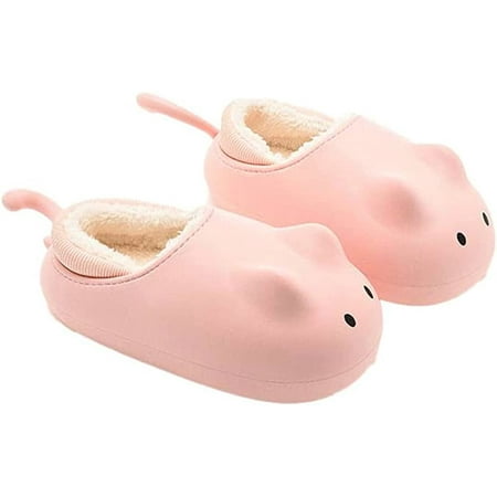 

CoCopeaunts Winter Fall Cute Animal Slippers for Women Men Fluffy Soft Fleece Lining Indoor Outdoor Plush Home Shoes