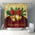 thumbnail image 4 of CEHVOM Christmas Shower Curtain For Bathroom Christmas Tree Shower Curtain Winter Christmas Bow Pattern Bathroom Decor Washable Fabric Shower Curtain 71X71 In, 4 of 6
