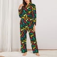 thumbnail image 2 of Naloa Pineapple Fruit Colorful Pajamas for Women Set, Womens Pajama Sets, Lounge Sets for Women, 2pjs for Women-X-Large, 2 of 7