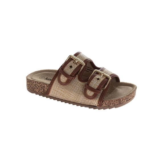 Kensie Girls Little and Big Girls Woven Footbed Sandals