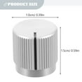 thumbnail image 4 of FUEENIRVA Silver Aluminum Guitar Potentiometer Knobs for Audio Equipment 3Pcs, 4 of 6