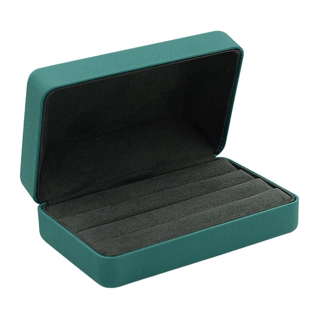 Caja de joyería Yuyangstore organizador de anillos escaparate portátil elegante Verde