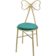 thumbnail image 1 of Silla de maquillaje, taburete de tocador con respaldo, silla pequeña, taburete de tocador con respaldo con respaldo de lazo para sala de estar y dormitorio, 1 of 7