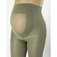 thumbnail image 3 of Calzitaly - Opaque Maternity Pantyhose - Pregnancy Tights for Women - 100 DEN Italian Hosiery (S, Olive Green), 3 of 6