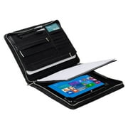 Leather Organizer Padfolio with Handle and Pouch, for Microsoft Surface and Letter A4 Paper