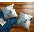 thumbnail image 2 of Blue and Grey Throw Pillow Covers 20x20 Teal, 2 Pack Square Decorative Pillow Cases Cushion for Farmhouse Home Decor, 2 of 6