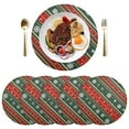 thumbnail image 3 of Ryvnso Christmas Snowflake Pattern Round Plate Mats Dining Table Placemat 1 Piece for Holiday Decoration, 3 of 7
