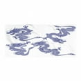 thumbnail image 1 of Dragon Gym Towel, Indigenous Japanese Dragons White Background Vitality Creatures Myth Print, Soft Lightweight Absorbent Ultra Compact Microfiber for Beach Yoga Sports, Blue, by Ambesonne, 1 of 2