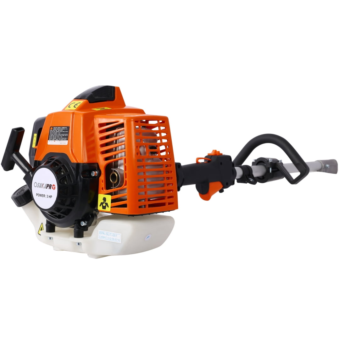4-in-1 Gas Trimming Tool, 63CC 2-Cycle Garden Tool with Pole Saw, Hedge Trimmer, Grass Trimmer, Brush Cutter, EPA Compliant