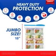 thumbnail image 6 of [ Pack of 50 3.5 Gallon Large Food Storage Bags with Reclosable Easy Open Close Slider Closure, 2 Mil Thick, Size 16"x18", for Food-Meal Prep, Organization & Storage, 6 of 9