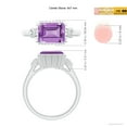 thumbnail image 5 of ANGARA Natural 2.2 Ct. Amethyst with Diamond Classic Ring in 14K White Gold for Women (Ring Size: 11.5), 5 of 10