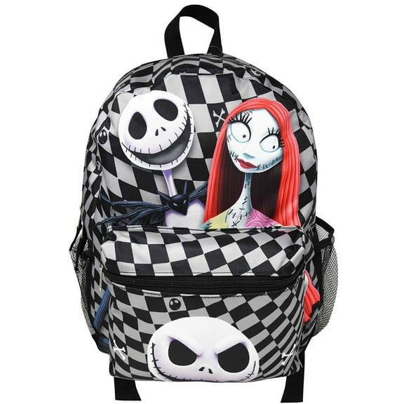 Disney Nightmare Before Christmas 16" Backpack With 2 Mesh Side Pockets