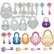 thumbnail image 1 of Kit de 13 troqueles metálicos con forma de corazón y llave para hacer tarjetas, repujado y troquelado de papel. Incluye plantillas, bolsillos de almacenamiento y demás accesorios., 1 of 9