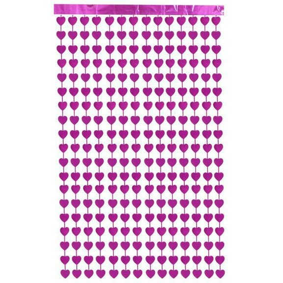 CIYISON Heart Shape Fringe Curtain Background Decoration Photography Props Ornament for Wedding Birthday Valentine's Day Party Decor Supplies