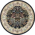 thumbnail image 4 of Unique Loom Tapis de Chasse Texturé Narenj 5' x 5' Rond Bleu Marine/tan, 4 of 4