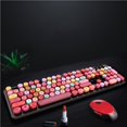 thumbnail image 2 of Inteprter Juego de teclado y ratón para juegos inalámbricos USB redondos de mezcla de colores de 2,4 GHz de teclado y ratón de colores desmontable Electrónica No. 4, 2 of 6