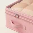 thumbnail image 3 of Extra Large Under Bed Storage Bag, Flat Foldable Container for Down Jackets and Quilts, High Capacity Clothes Organizer for Seasonal Storage, Pink, 3 of 4