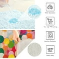 thumbnail image 3 of Yayeee Bath Rug for Bathroom Floor Non Slip Rectangle Fluffy Soft Absorbent Mat, 16"x24", Pink Colorful Circles, 3 of 7