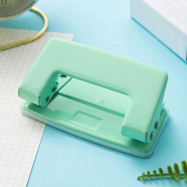 Perforadora Pequeña de Agujero Mini, Capacidad de Perforación de 8 Hojas, Perforadora Multi-Agujero, Tamaño Compacto y Portátil, Apto para Uso de Oficina o Regalos para Estudiantes, Verde