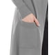 thumbnail image 4 of Suéter largo a la rodilla AMAD Casual para mujer color gris Talla XL, 4 of 4
