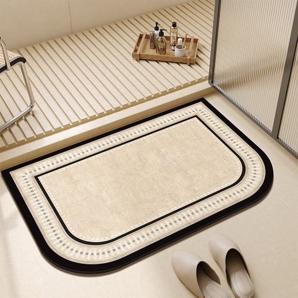 Felpudo absorbente grueso | Alfombra de baño antideslizante | Diseño moderno de secado rápido | Felpudo multicolor de 40 x 60 cm para ducha y baño.