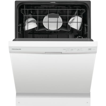 Frigidaire - 24" Front Control Built-In Plastic Tub Dishwasher with MaxDry 54 dBA - White