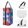 thumbnail image 3 of Goofa Bright Flowers Printed Toiletry Bag with Handle,Large Capacity Travel Makeup Cosmetic Bag for Women, Carry on Airport Airline Compliant Bag, 3 of 9