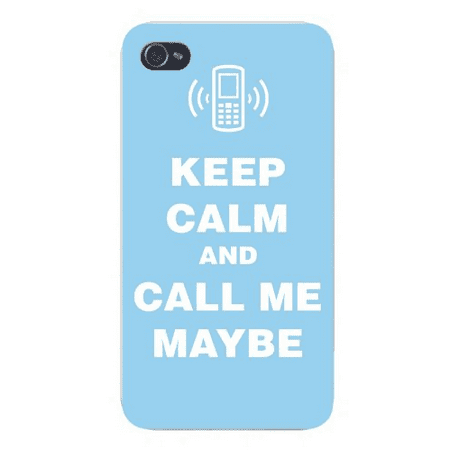 Apple Iphone Custom Case 4 4s White Plastic Snap on - Keep Calm and Call Me Maybe w/ Cell Phone