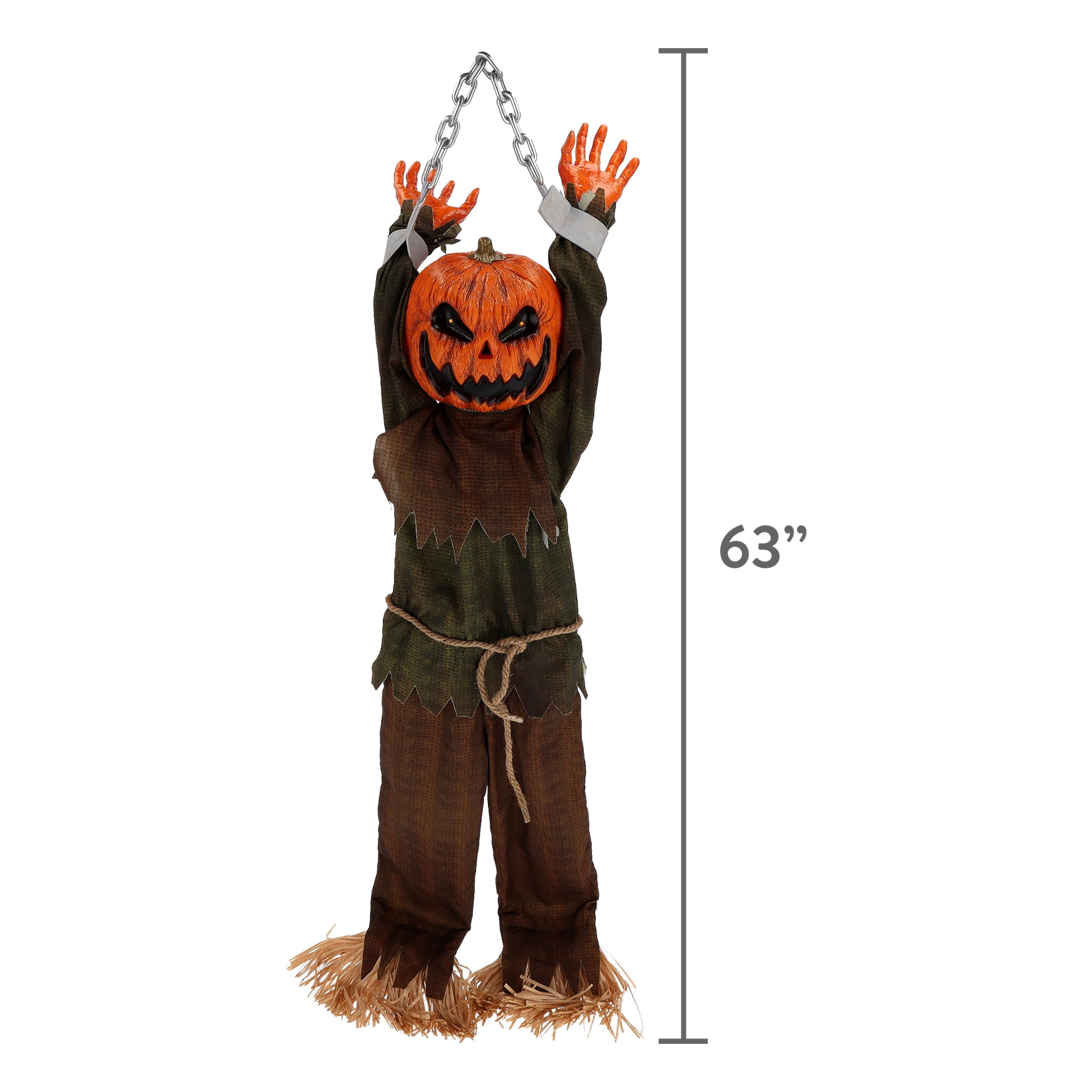 Light-Up Shaking Jack-o'-Lantern Hanging Decoration, Multicolor, 63", Halloween by Way To Celebrate