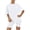 Solid White, variant on 2 Piece Pink Outfit for Women Summer Casual Homewear Suit Simple Lounge Set 2 Piece