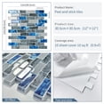 thumbnail image 5 of DEWOO Blue Peel and Stick Tile Backsplash, 3D Adhesive Peel and Stick Tile Backsplash for Kitchen, Bathroom, Wall Tile, 10-Sheet (12"x 12"), 5 of 9