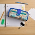 thumbnail image 2 of Stitch Utility Pencil Pouch, Zipper Closure, Blue, 2 of 4