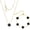 Black-Gold, variant on Delicacy Clover Bracelets Necklace Set:Clover Necklaces Clover Bracelet Women Link Bracelets Cute Gold Jewelry