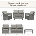 thumbnail image 6 of ELPOSUN Wicker Patio Furniture Set, 8 Piece Outdoor Sectional Conversation Sets, Gray PE Rattan Patio Sofa Set for Balcony, Porch, Backyard, Grey, 6 of 6
