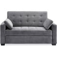 Serta Monroe Modern Sofa with Full Sizse Sleeper, Gray Fabric