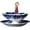 blue and white, variant on Umbrella Shape Ceramic Tea Strainer - Chinese Blue & White Porcelain Loose Leaf Tea Filter with Matching Base, Traditional Oriental Kung Fu Tea Infuser for Tea Brewing