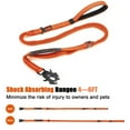 thumbnail image 3 of Heavy Duty Tactical Bungee Dog Leash, 4-6FT No Pull Dog Leash with Quick Release Carabiner, Reflective Shock Absorbing Leashes with Car Seatbelt for Medium Large Dogs, 3 of 7