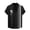 Black, variant on Mens Plus Size Casual Slim Fit Fashion 3D Printed Short Sleeve Button Down Hawaiian Shirt