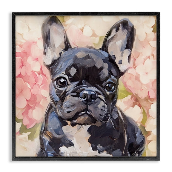 Stupell Industries Sweetest Little Bulldog Black Framed Giclee Art, design by Tina LeCour