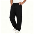 thumbnail image 5 of Yongwang Mens Baggy Sweatpants Drawstring Elastic Waist Wide Leg Pants Athletic Outfits Long Trousers with Pockets, 5 of 8